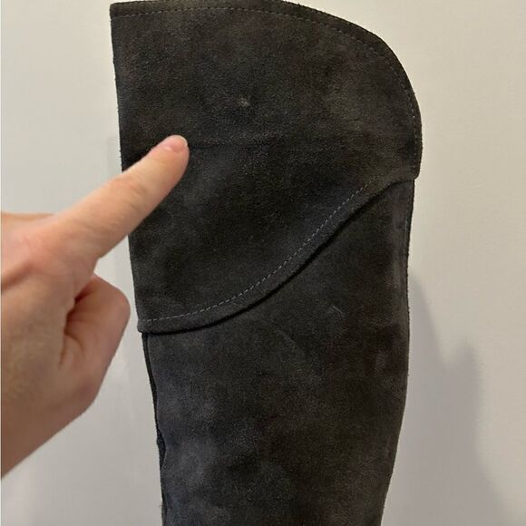 LUCKY BRAND Gray Harleen Suede Over Knee Riding Boots Size 8 - Picture 12 of 12